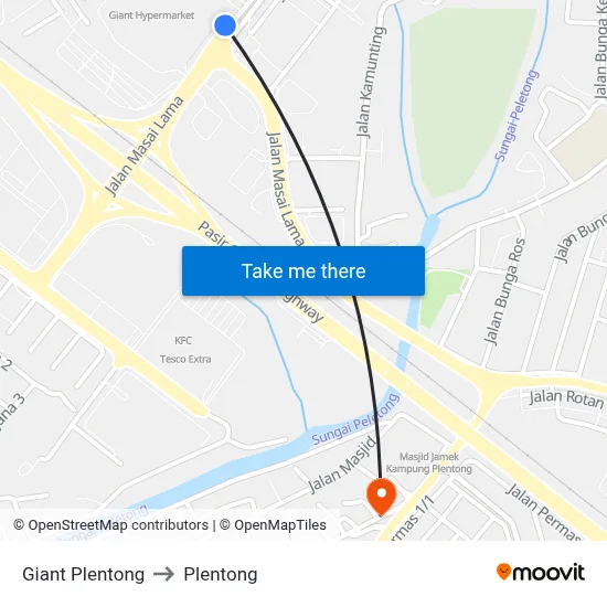 Giant Plentong to Plentong map