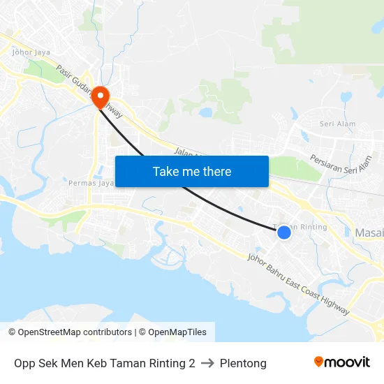Opp Sek Men Keb Taman Rinting 2 to Plentong map
