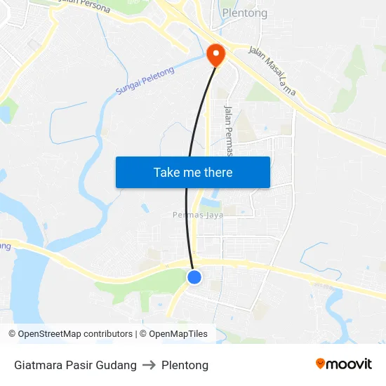 Giatmara Pasir Gudang to Plentong map
