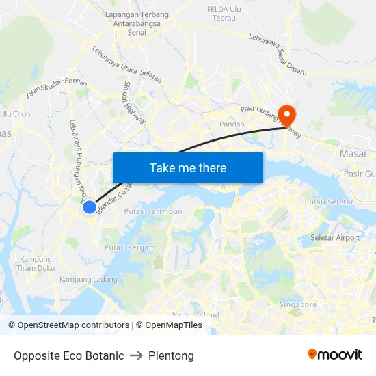 Opposite Eco Botanic to Plentong map