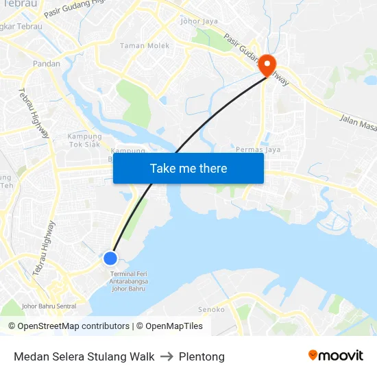 Medan Selera Stulang Walk to Plentong map