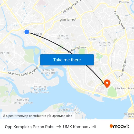 Opp Kompleks Pekan Rabu to UMK Kampus Jeli map