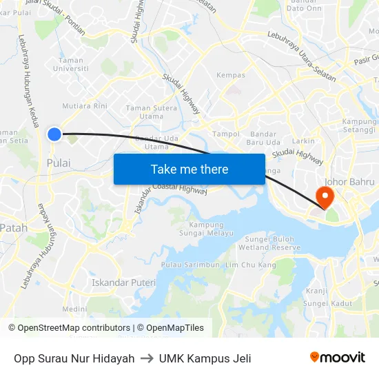 Opp Surau Nur Hidayah to UMK Kampus Jeli map