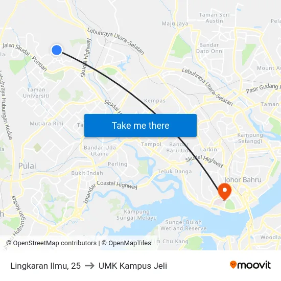 Lingkaran Ilmu, 25 to UMK Kampus Jeli map