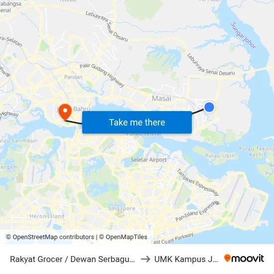 Rakyat Grocer / Dewan Serbaguna to UMK Kampus Jeli map