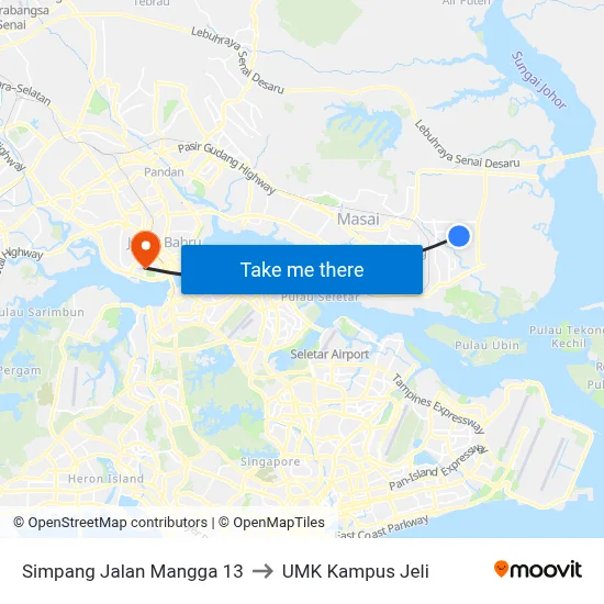 Simpang Jalan Mangga 13 to UMK Kampus Jeli map