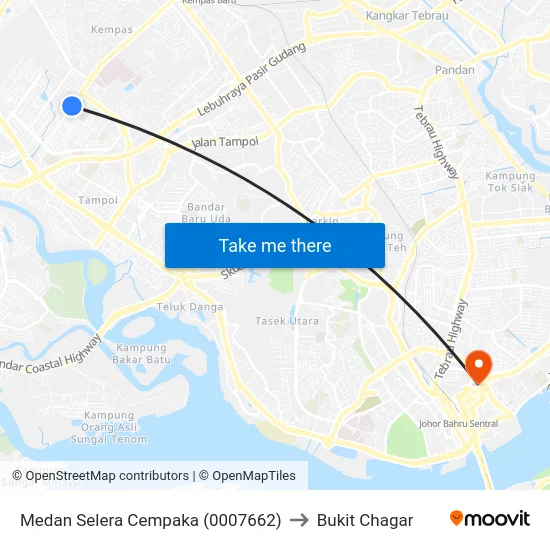 Medan Selera Cempaka (0007662) to Bukit Chagar map