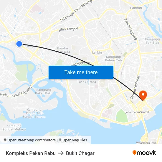 Kompleks Pekan Rabu to Bukit Chagar map