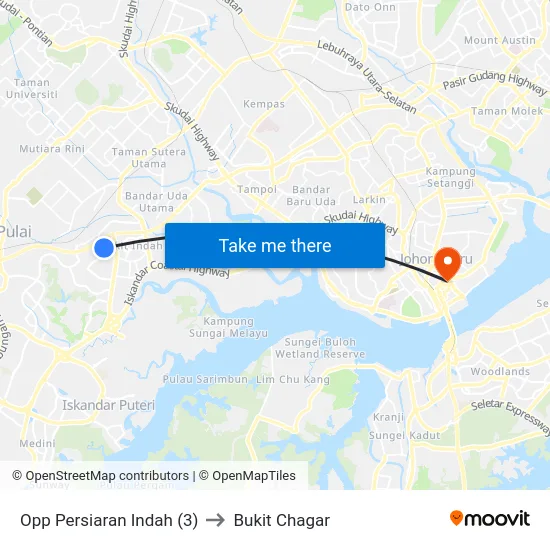 Opp Persiaran Indah (3) to Bukit Chagar map