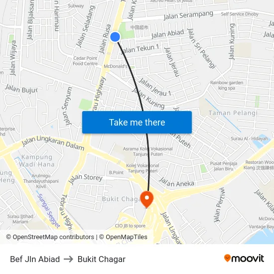 Bef Jln Abiad to Bukit Chagar map