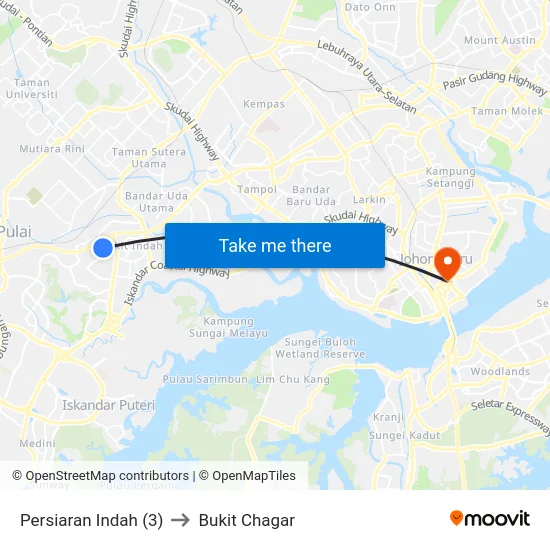 Persiaran Indah (3) to Bukit Chagar map