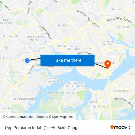 Opp Persiaran Indah (1) to Bukit Chagar map