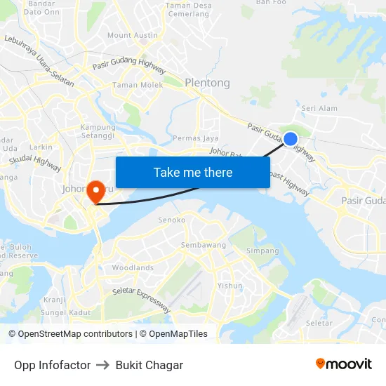Opp Infofactor to Bukit Chagar map