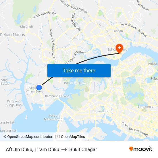 Aft Jln Duku, Tiram Duku to Bukit Chagar map
