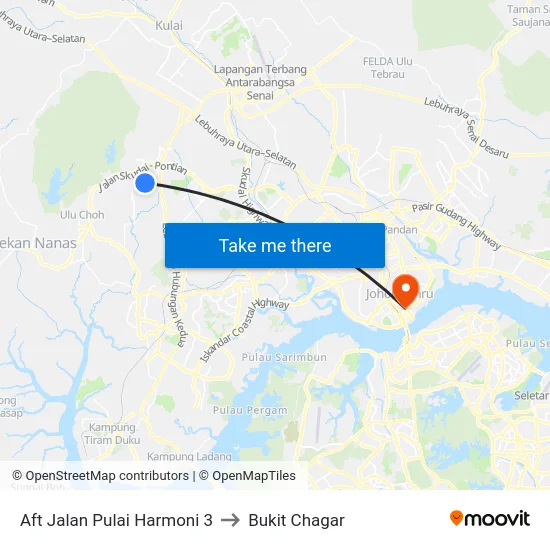 Aft Jalan Pulai Harmoni 3 to Bukit Chagar map