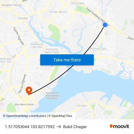 1.517053044	103.8217592 to Bukit Chagar map