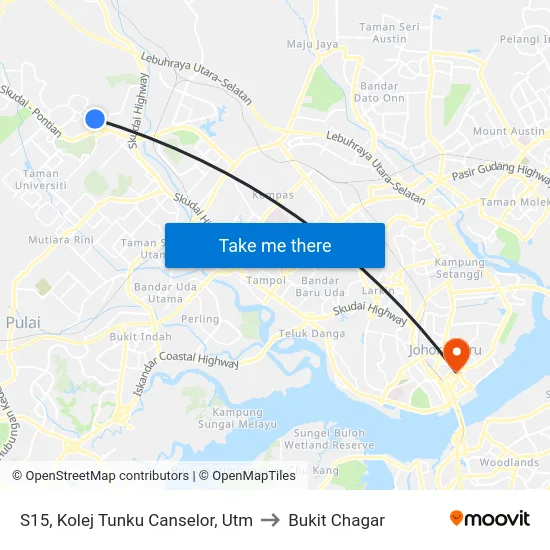 S15, Kolej Tunku Canselor, Utm to Bukit Chagar map