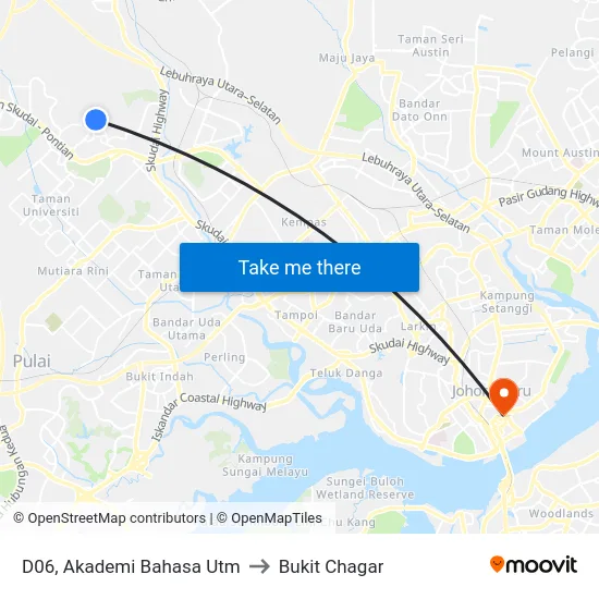 D06, Akademi Bahasa Utm to Bukit Chagar map