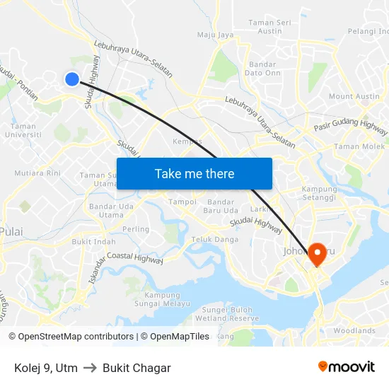 Kolej 9, Utm to Bukit Chagar map