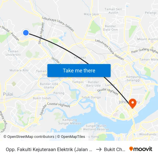 Opp. Fakulti Kejuteraan Elektrik (Jalan Kempas 1) to Bukit Chagar map
