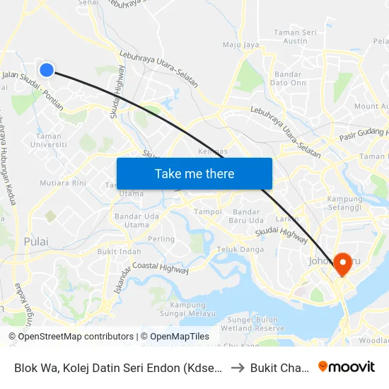 Blok Wa, Kolej Datin Seri Endon (Kdse), Utm to Bukit Chagar map