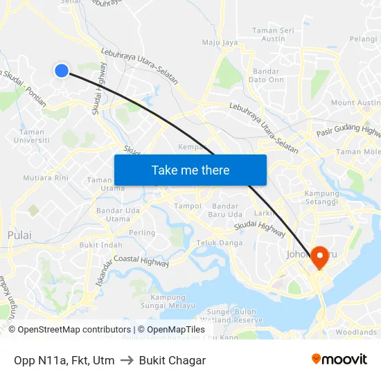 Opp N11a, Fkt, Utm to Bukit Chagar map