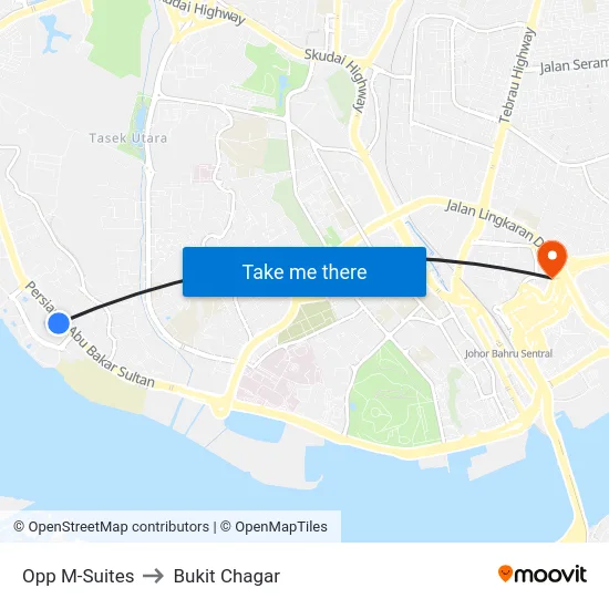Opp M-Suites to Bukit Chagar map