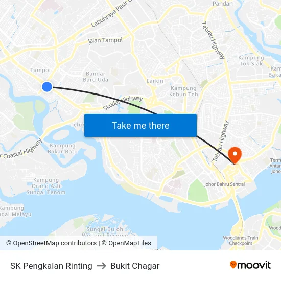 SK Pengkalan Rinting to Bukit Chagar map