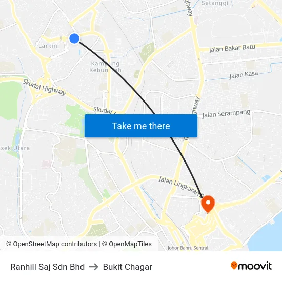 Ranhill Saj Sdn Bhd to Bukit Chagar map