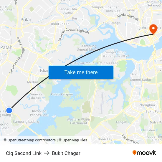 Ciq Second Link to Bukit Chagar map