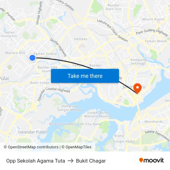 Opp Sekolah Agama Tuta to Bukit Chagar map