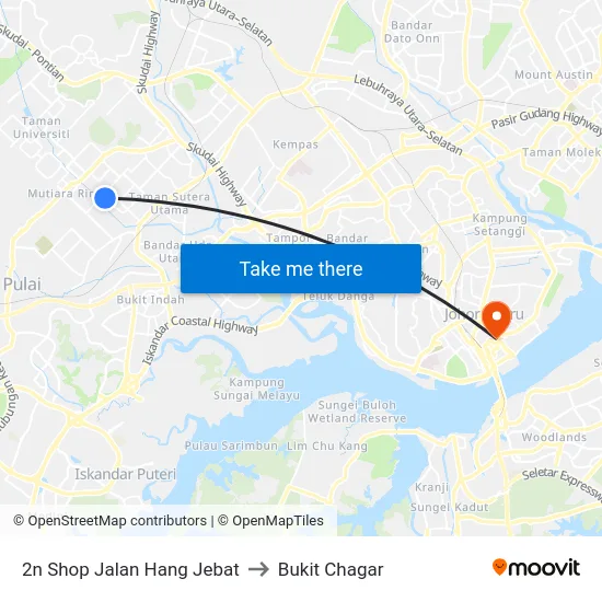 2n Shop Jalan Hang Jebat to Bukit Chagar map