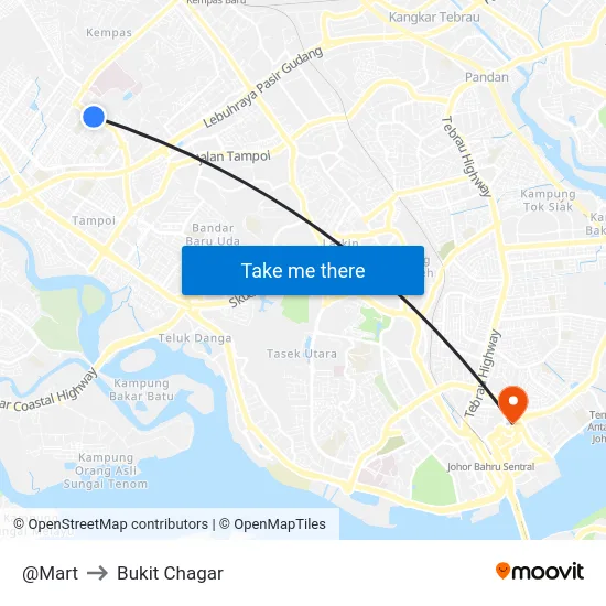 @Mart to Bukit Chagar map