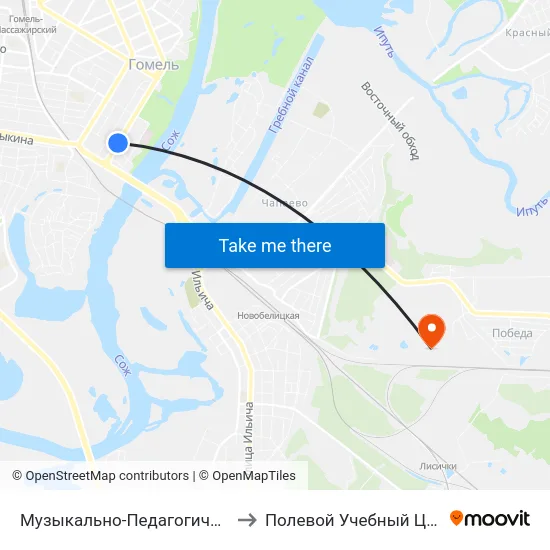 Музыкально-Педагогический Колледж to Полевой Учебный Центр Белгута map