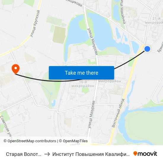 Старая Волотова to Институт Повышения Квалификации map