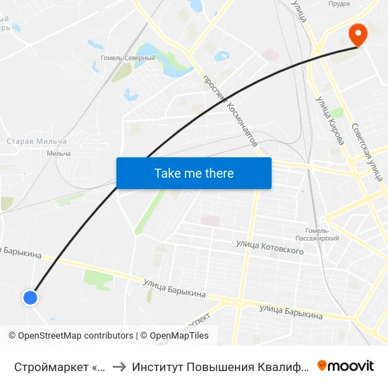 Строймаркет «Ksk» to Институт Повышения Квалификации map