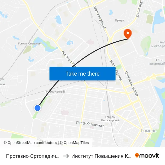 Протезно-Ортопедический Центр to Институт Повышения Квалификации map