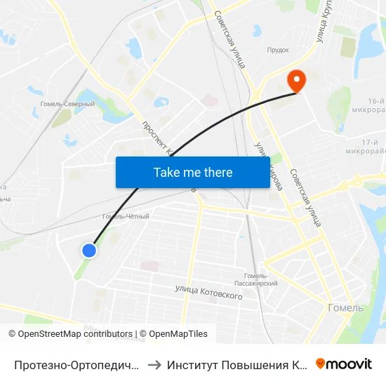Протезно-Ортопедический Центр to Институт Повышения Квалификации map