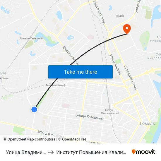 Улица Владимирова to Институт Повышения Квалификации map