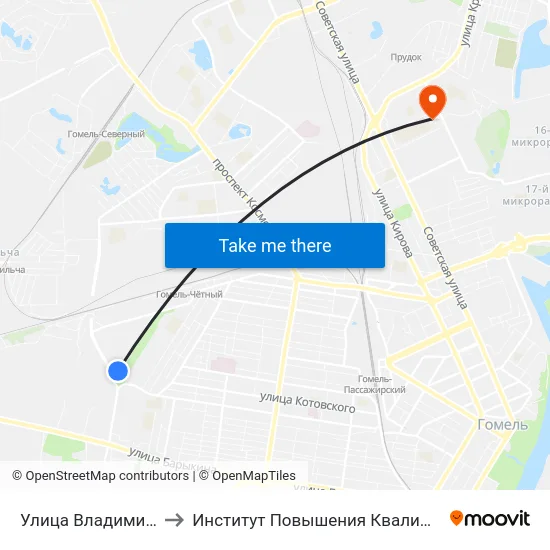 Улица Владимирова to Институт Повышения Квалификации map