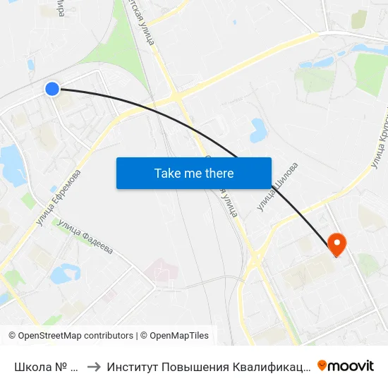 Школа № 55 to Институт Повышения Квалификации map