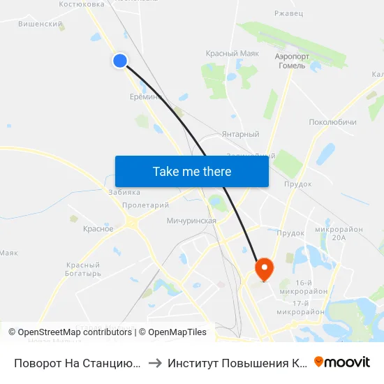 Поворот На Станцию Костюковка to Институт Повышения Квалификации map