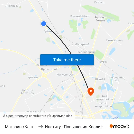 Магазин «Каштан» to Институт Повышения Квалификации map