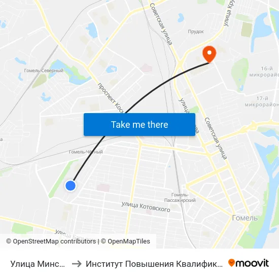 Улица Минская to Институт Повышения Квалификации map