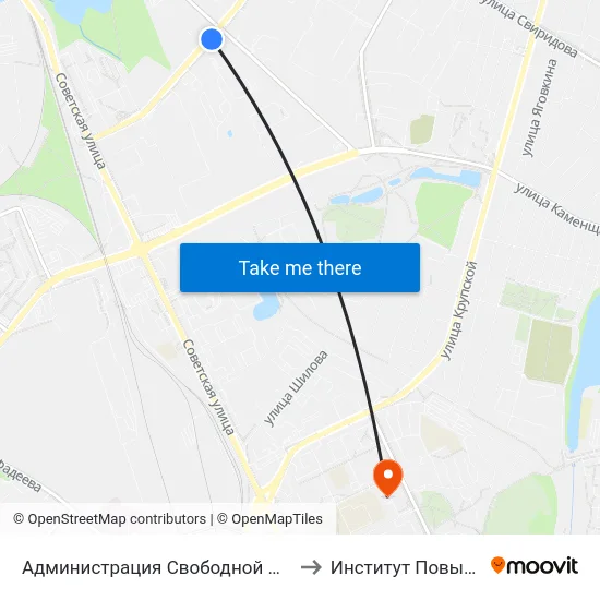 Администрация Свободной Экономической Зоны «Гомель-Ратон» to Институт Повышения Квалификации map