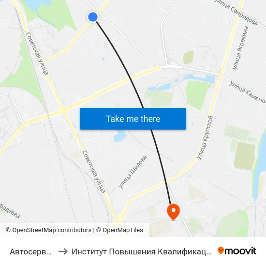 Автосервис to Институт Повышения Квалификации map