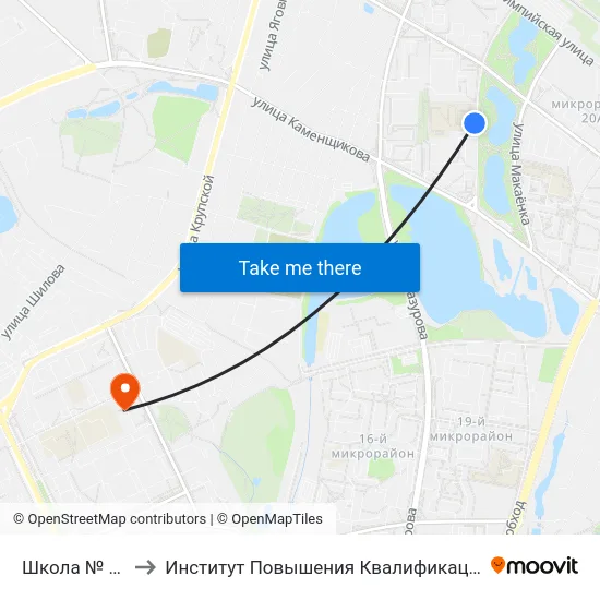 Школа № 49 to Институт Повышения Квалификации map