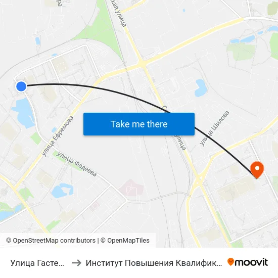 Улица Гастелло to Институт Повышения Квалификации map