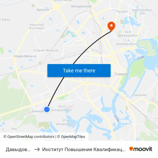 Давыдовка to Институт Повышения Квалификации map