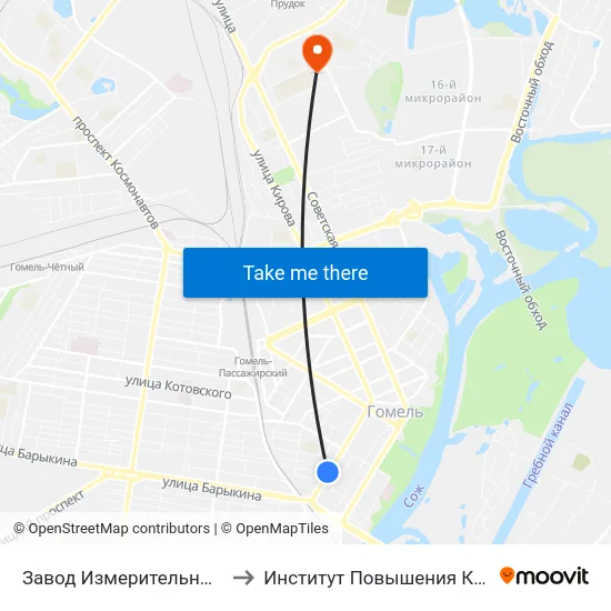 Завод Измерительных Приборов to Институт Повышения Квалификации map